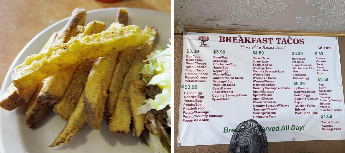 Archy's Homestyle Burgers Menu
